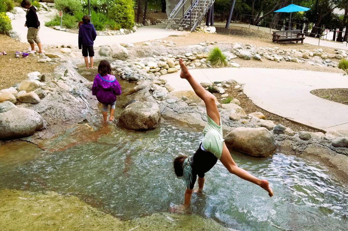 Family adventure in a creek.